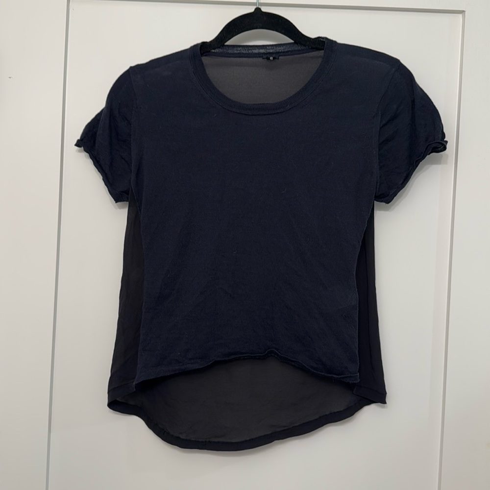 Black tee with sheer back